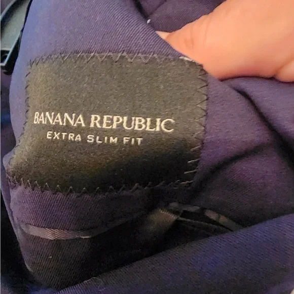 Banana Republic extra slim fit navy blue 2 button Blazer jacket size 46 R - Picture 5 of 7